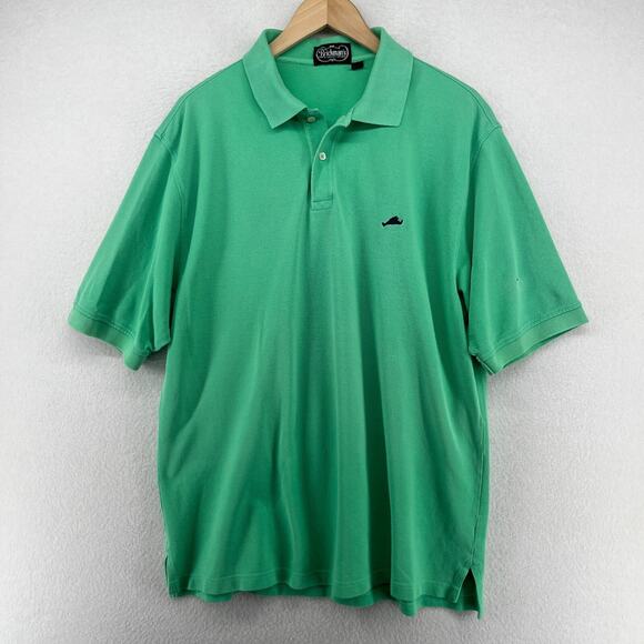 BRICKMANS Shirt XL MARTHAS VINEYARD Polo Golf Performance Pique Cotton Green - Picture 2 of 15